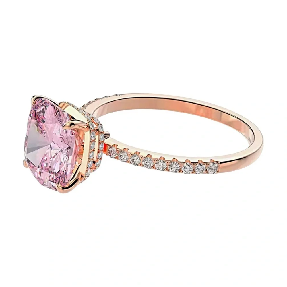 Elegant Pink Cushion-Cut MOISSANITE Ring!  SZ 5